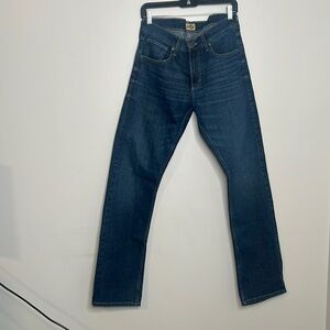 Men's Blue Jeans Wrangler Blue Straight Leg Boot Cut Denim Mid Rise